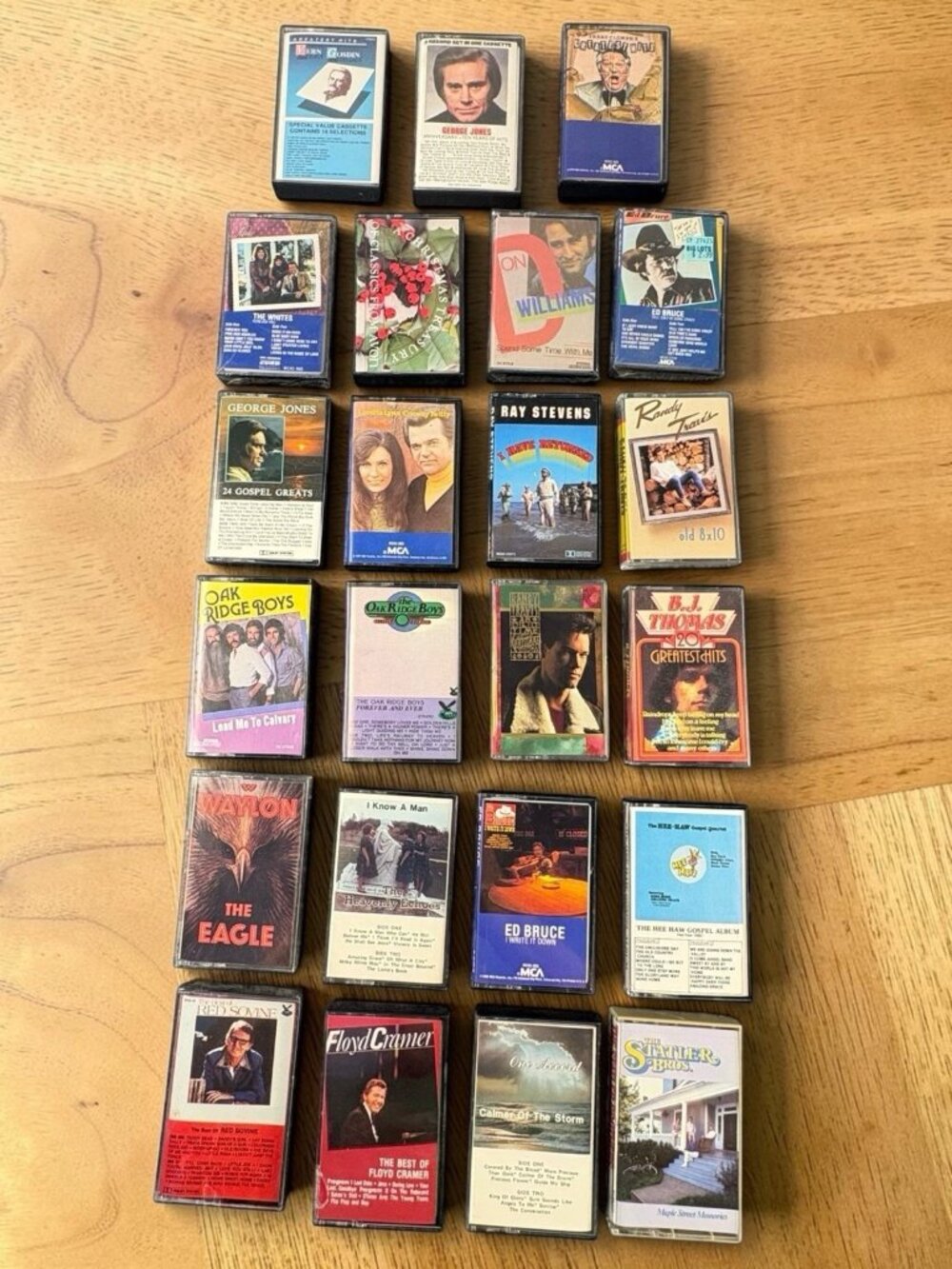 Vintage Country Gospel Cassette Lot of 23 George Jones Waylon Oak Ridge Boys